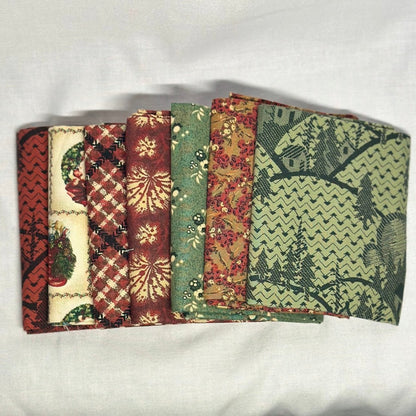 Christmas at Grandma’s Fat Quarter Bundle (7 pcs) - Blue Owl Quilt Co.