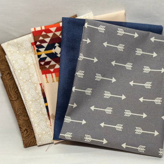 Goodnight Cowboy - Western Nightfall Fat Quarter Bundle (5 pcs) - Blue Owl Quilt Co.
