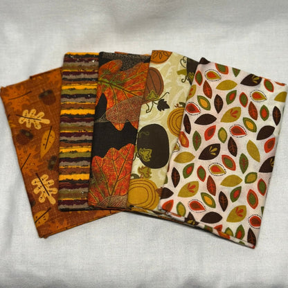 Grandma’s Harvest Fat Quarter Bundle (5 pcs) - Blue Owl Quilt Co.