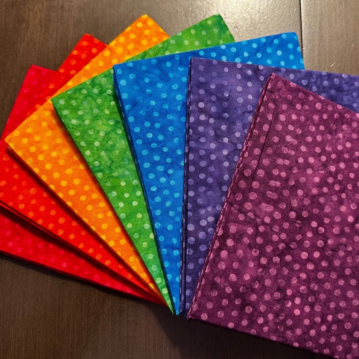 Rainbow Bright - Batiks Fat Quarter Bundle (7 pcs) - Blue Owl Quilt Co.