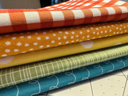 Rainbow Fat Quarter Bundle (5 pcs) - Blue Owl Quilt Co.