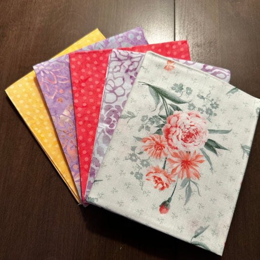 Soft Bloom Batiks Fat Quarter Bundle (5 pcs) - Blue Owl Quilt Co.