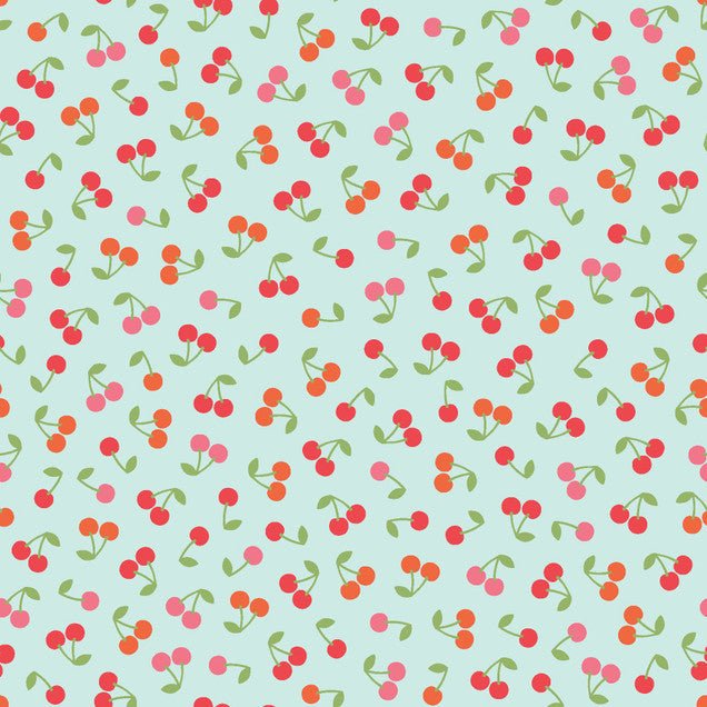 Sweet Shoppe Cherries in Blue - Blue Owl Quilt Co.