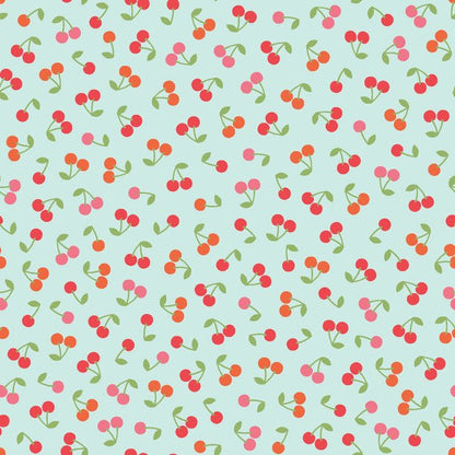 Sweet Shoppe Cherries in Blue - Blue Owl Quilt Co.