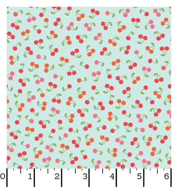 Sweet Shoppe Cherries in Blue - Blue Owl Quilt Co.