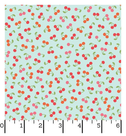 Sweet Shoppe Cherries in Blue - Blue Owl Quilt Co.